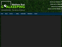 Tablet Screenshot of mbgoalkeeping.co.uk